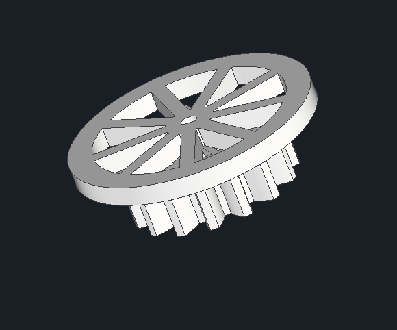 Gear with restrictive plate on top